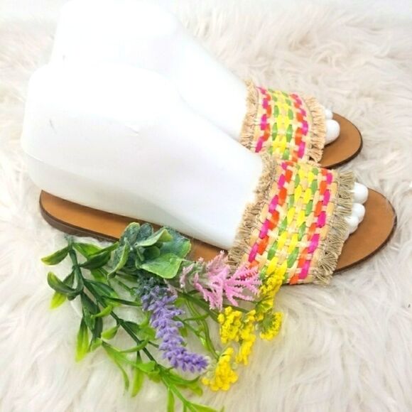 JCrew Made In Italy Slides. Size 7.5 - Picture 1 of 8